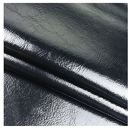Parches de reparación autoadhesivos aceite cera de cuero PU,cuero de imitación,parche adhesivo de cuero,para tapicería,sofá,muebles,chaqueta,mochila，vendido por m(Size:1.37 * 7,Color:negro)