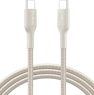 Belkin Apple Certified USB-C to USB-C Braided Nylon Cable 2 Meter | Fast Charging Cable | Type C Charger Cable for iPhone ... Price In India