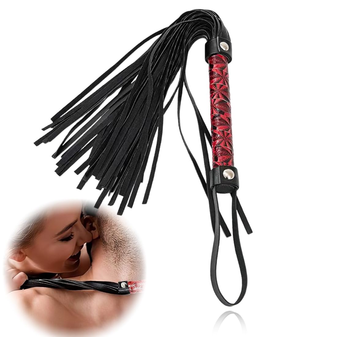 Frusta da Equitazione, 1 PCS Frustino Equitazione Corto, Outdoor Sports Portatile Antiscivolo Simil Pelle Frustino Cavallo, per Cavallo Performances,Frusta in Pelle con Frange,Multiuso