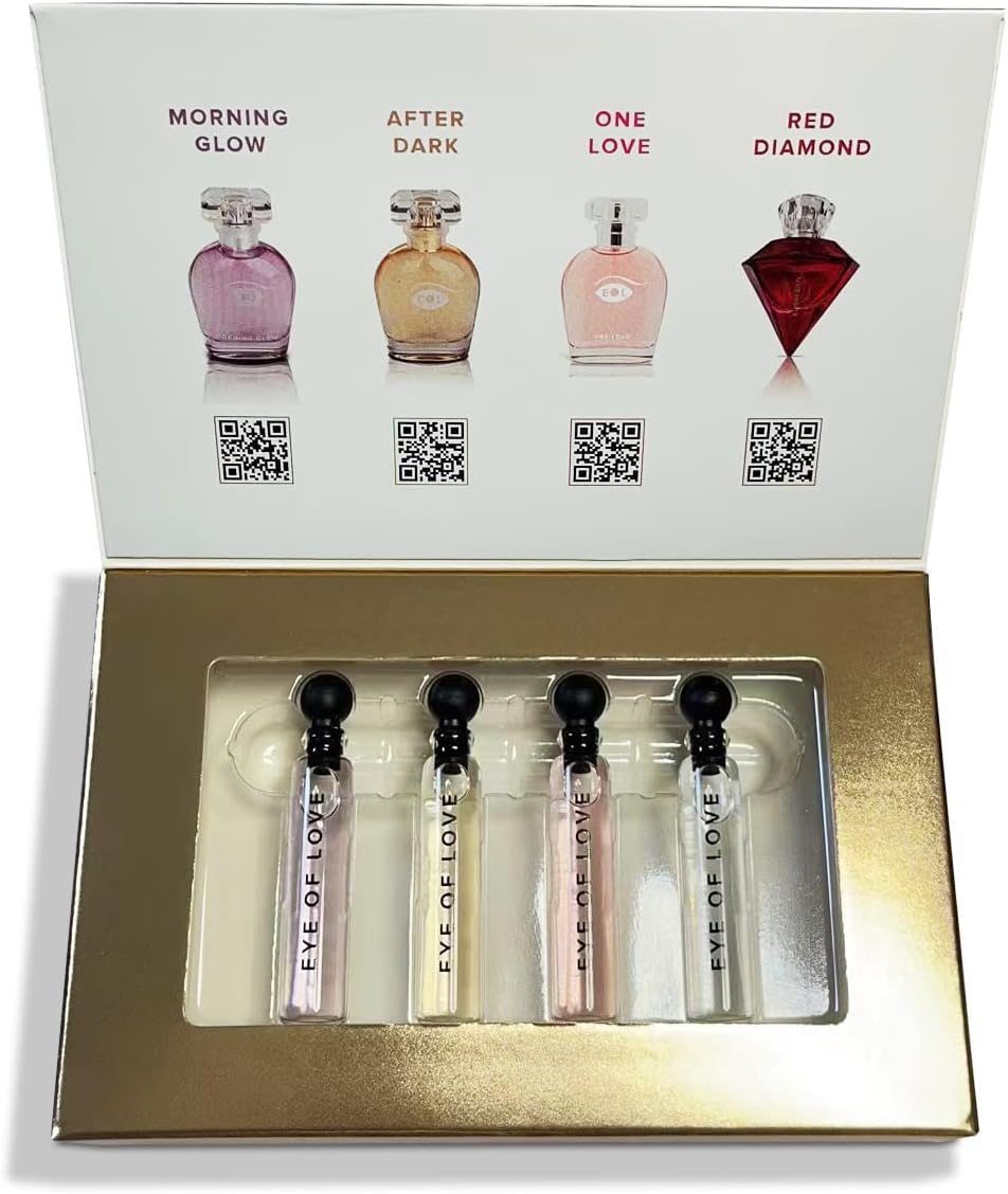 Eye of Love - Sample Set with 2ml perfumes Morning Glow. After Dark. One Love. Matchmaker Red Diamond to Attract Men