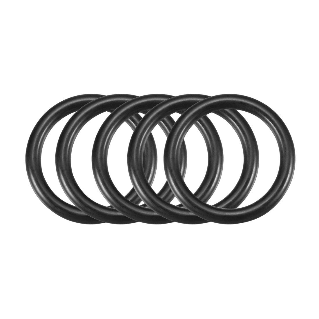 Uxcell Black Sourcingmap Nitrile Rubber O-Rings 26Mm Od 20Mm Id 3Mm Width, Metric Sealing Gasket, Pack Of 50