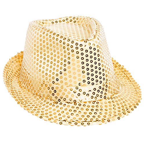 Image of boxed-gifts Solid Color Sequins Fedora Hat