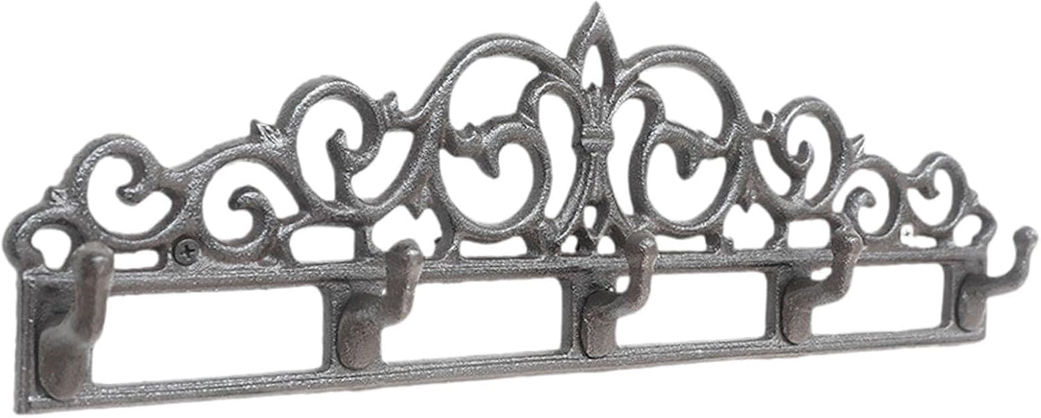 Wall Mounted Key Holder Coat Hook Decorative Easy Installation Iron Sturdy Hanging Rack Hat Rack for Kitchen Doorway Hallway