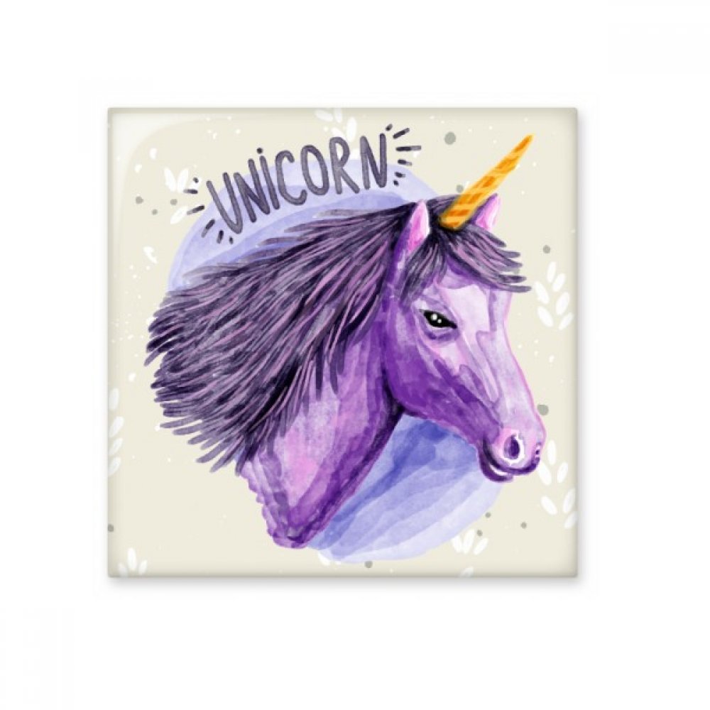 Décoration murale en céramique licornes violettes brillante pour chambre d'enfant