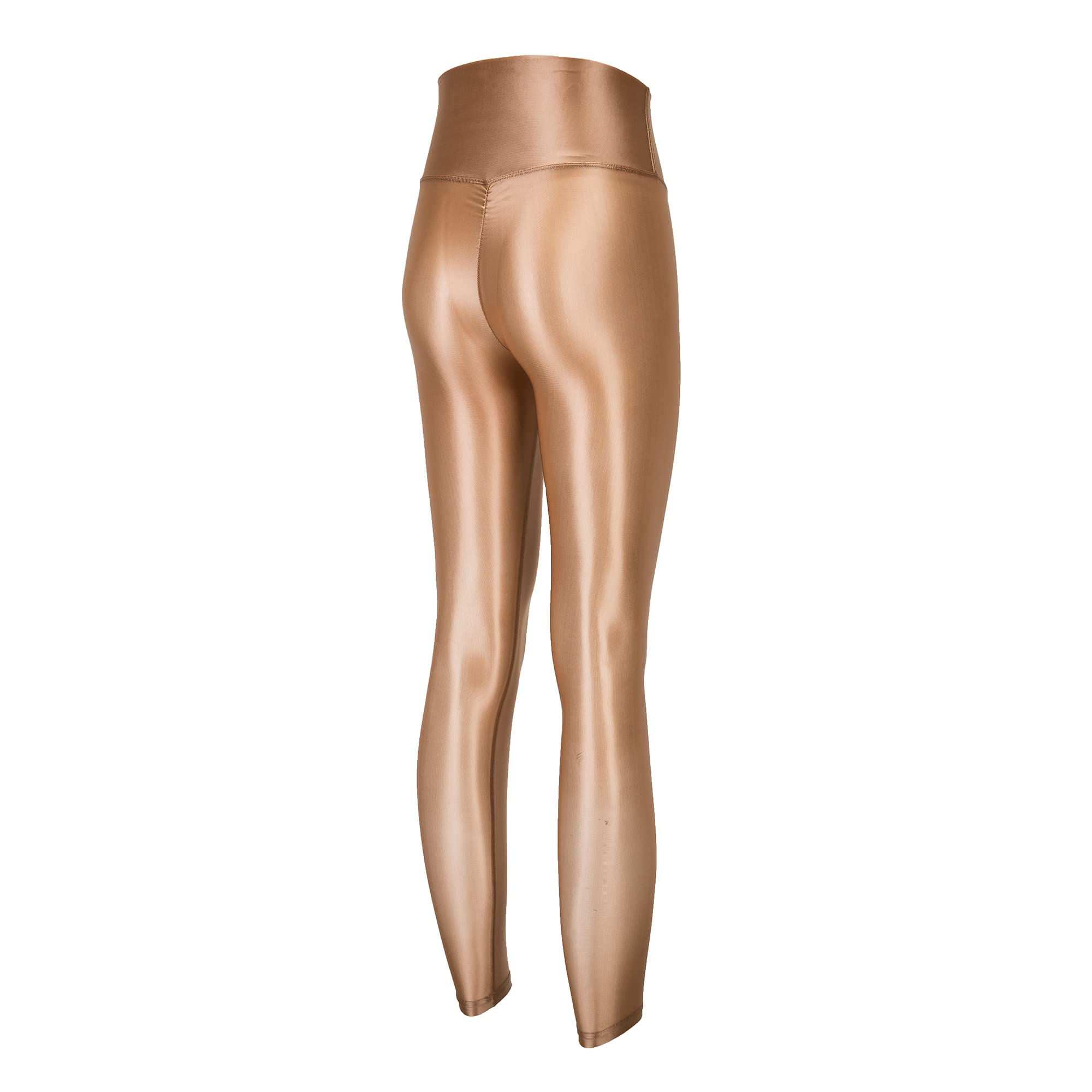LEOHEX Collants sexy taille haute brillants froncés pour soulever les fesses