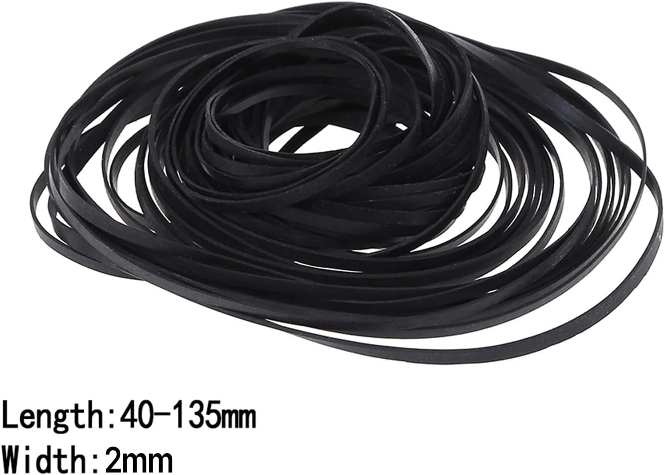 100PCS Flat Drive Belts 2mm Width Cassette Tape Machine