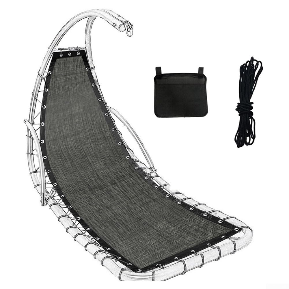 Tissu de rechange pour balancelle suspendue - 64 x 197 x 23 cm - Pour terrasse, chaise longue de jardin (gris noirâtre A)
