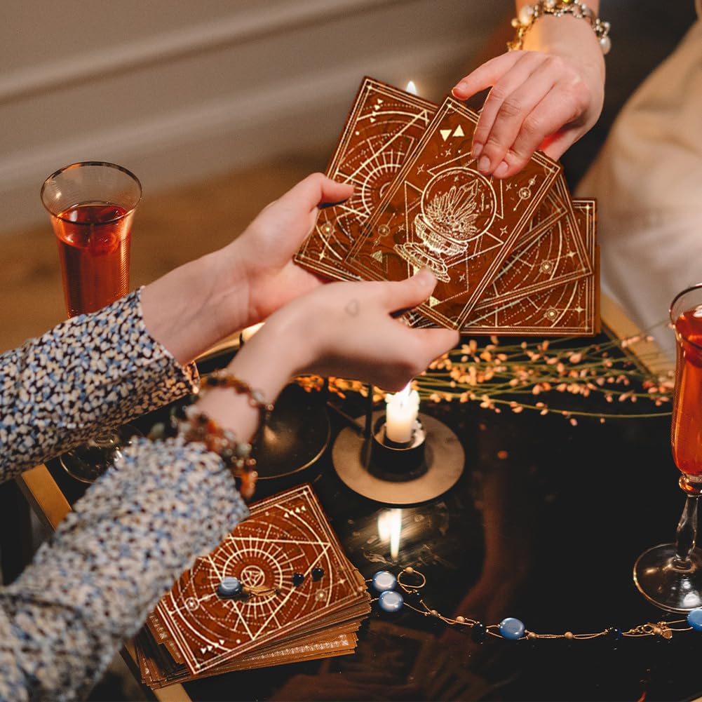 GLOBLELAND Tarot Pattern Clear Stamps Vintage Style Silicone