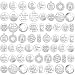 Hicarer 60 Pieces Inspiration Words Charms Craft Supplies Pendants Beads Charms Pendants for Jewelry Making Crafting Findings Accessory for DIY Necklace Bracelet
