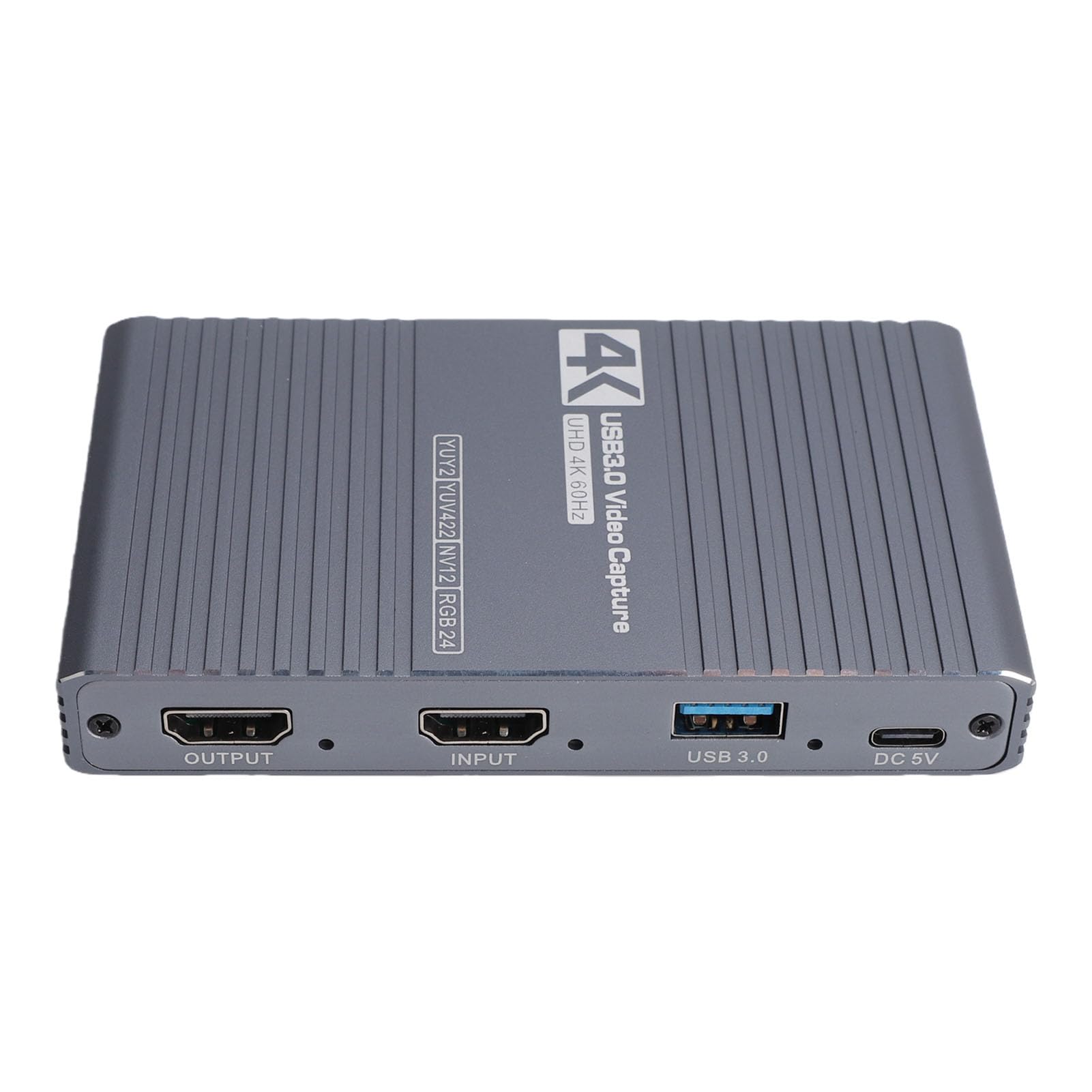 Generic Tarjeta de Captura de Vídeo 4K 60Hz USB 3.0 1080P 60FPS con Puertos de 3,5 Mm en Bucle para Transmisiones de Juegos Aleación de Aluminio