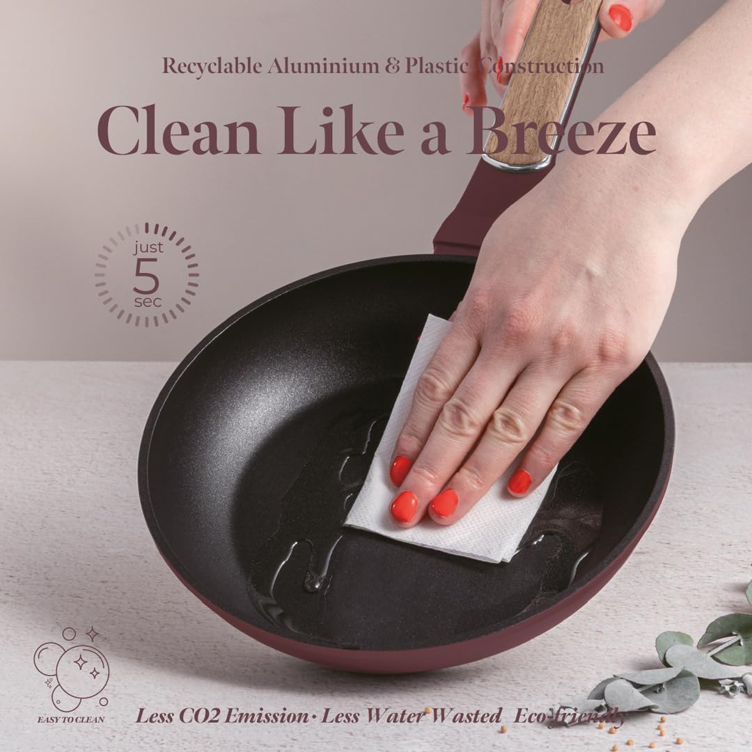 Berlinger Haus Juego de Sartenes Antiadherentes 3 Piezas, Aluminio Forjado con Revestimiento TitanPro, Inducción Turbo, Mango Ergonómico, Apto para Todas las Cocinas, Colección Leonardo Nordic