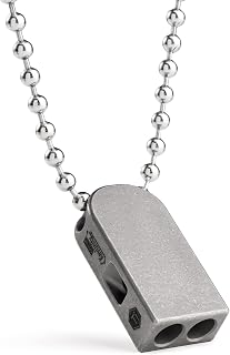 KeyUnity Titanium Emergency Whistle, Ball-Free Core, Easy to Blow