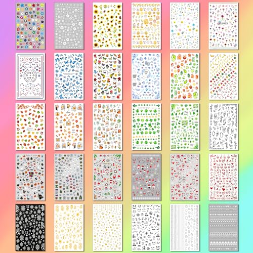 Iddfeve QNMJT_F24_HHPCJR30Z_NNN 30 Sheets All Holiday Nail Art Stickers thumb #6