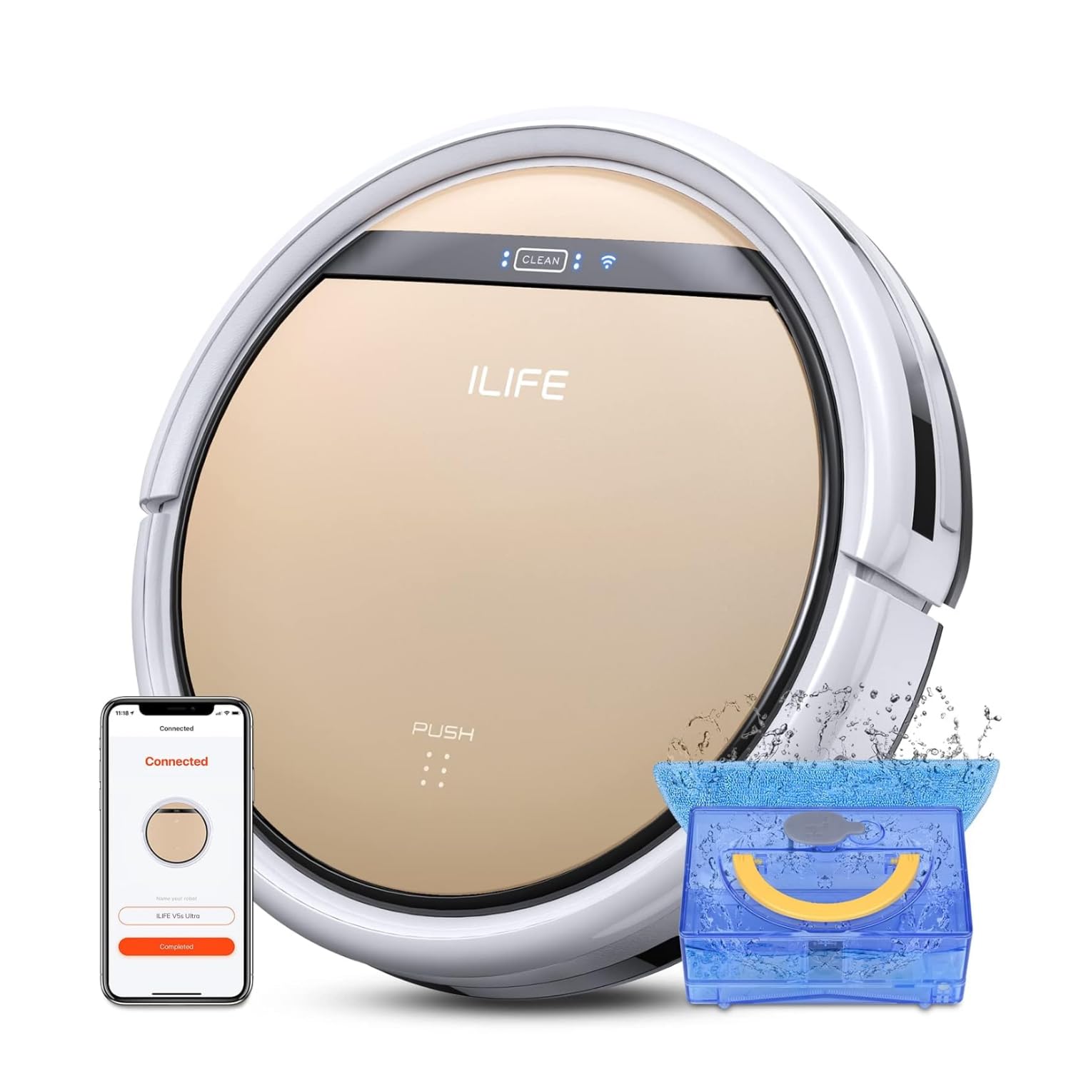 ILIFE V5s Ultra Robot Vacuum and Mop, Strong Suction, 2-in-1 Dry & Wet, Pet Hair Friendly, Multiple Cleaning Modes, Bluetooth, Alexa & Google Home-image-34