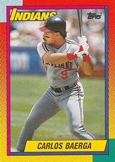 1990 Topps Traded #6T Carlos Baerga Cleveland Indians MLB Baseball Card (RC - Rookie Card) NM-MT