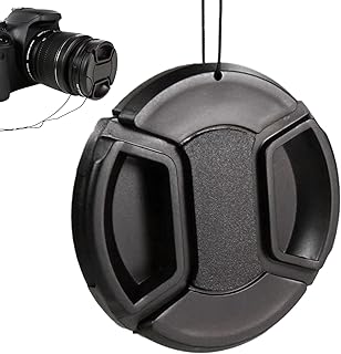 センターピンチレンズカバー,保護レンズキャップカバー | 滑り止めカメラ交換アクセサリー撮影ビデオブログ写 真撮影用,レンズキャップ 58/67MM フィルターキャップ カメラレンズキャップ