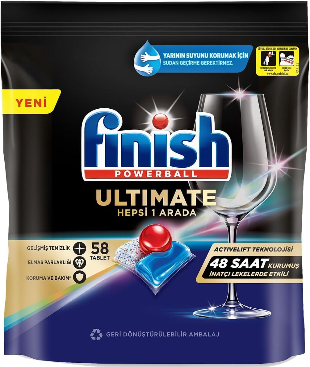 Finish Ultimate Powerball Dishwasher Tablets 60's Lemon
