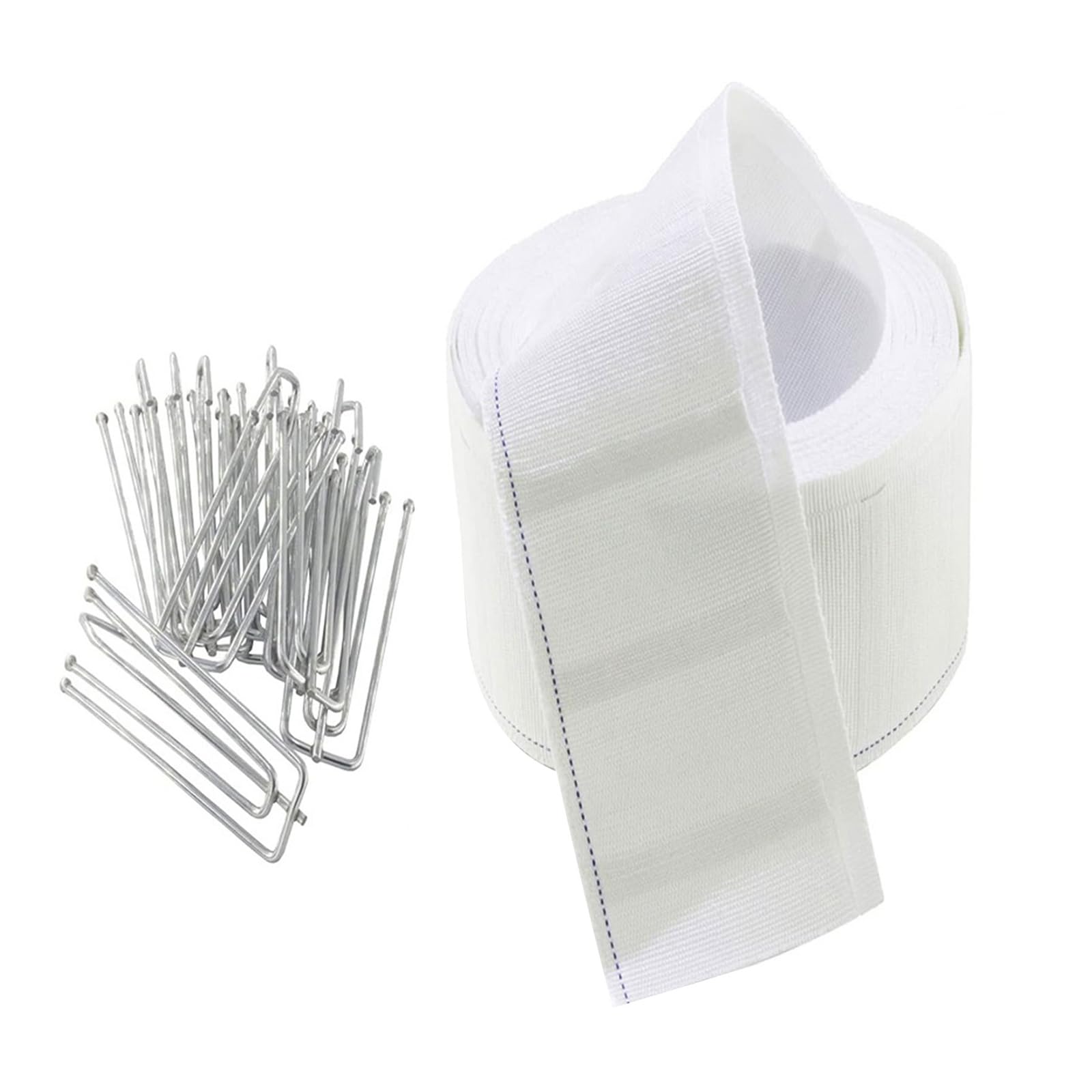 Zxfdsfdbnm White Curtain Pleats Tape 6 Meter Pleater Tape With 15Pcs 4 Prong Curtain Pleater Hooks Clip Curtain Heading Tape Kits