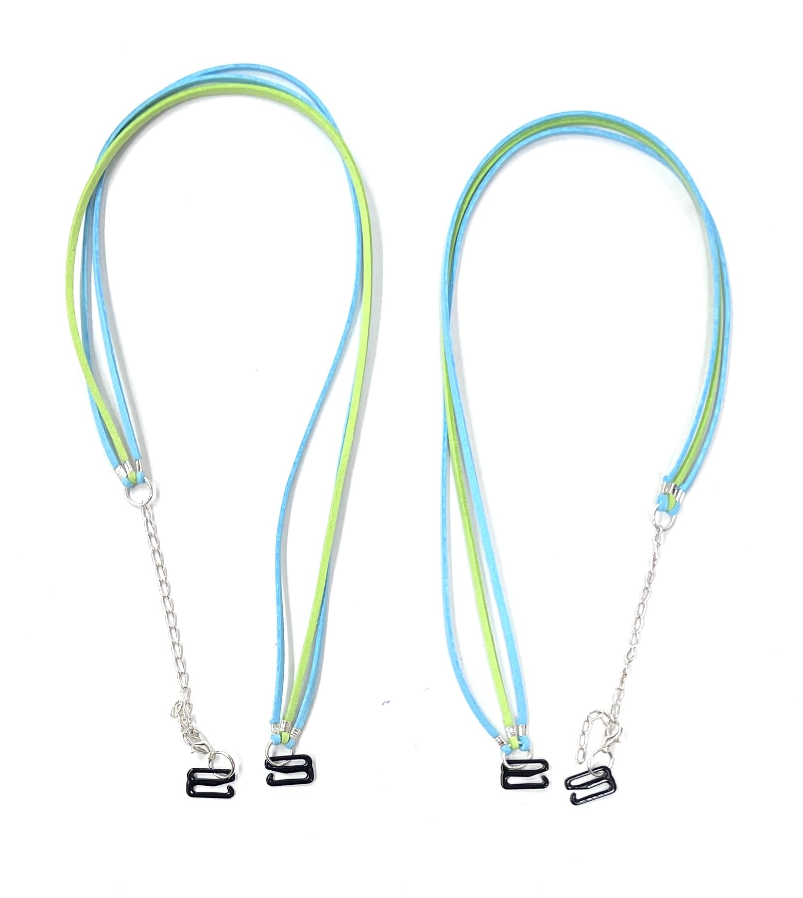 Turquoise & Neon Green Soft Leather Cord Bra Straps for Women | Premium Adjustable Bra Shoulder Straps | Soft, Skin-Friendly & Fashionable Replacement for Bra Straps-image-28