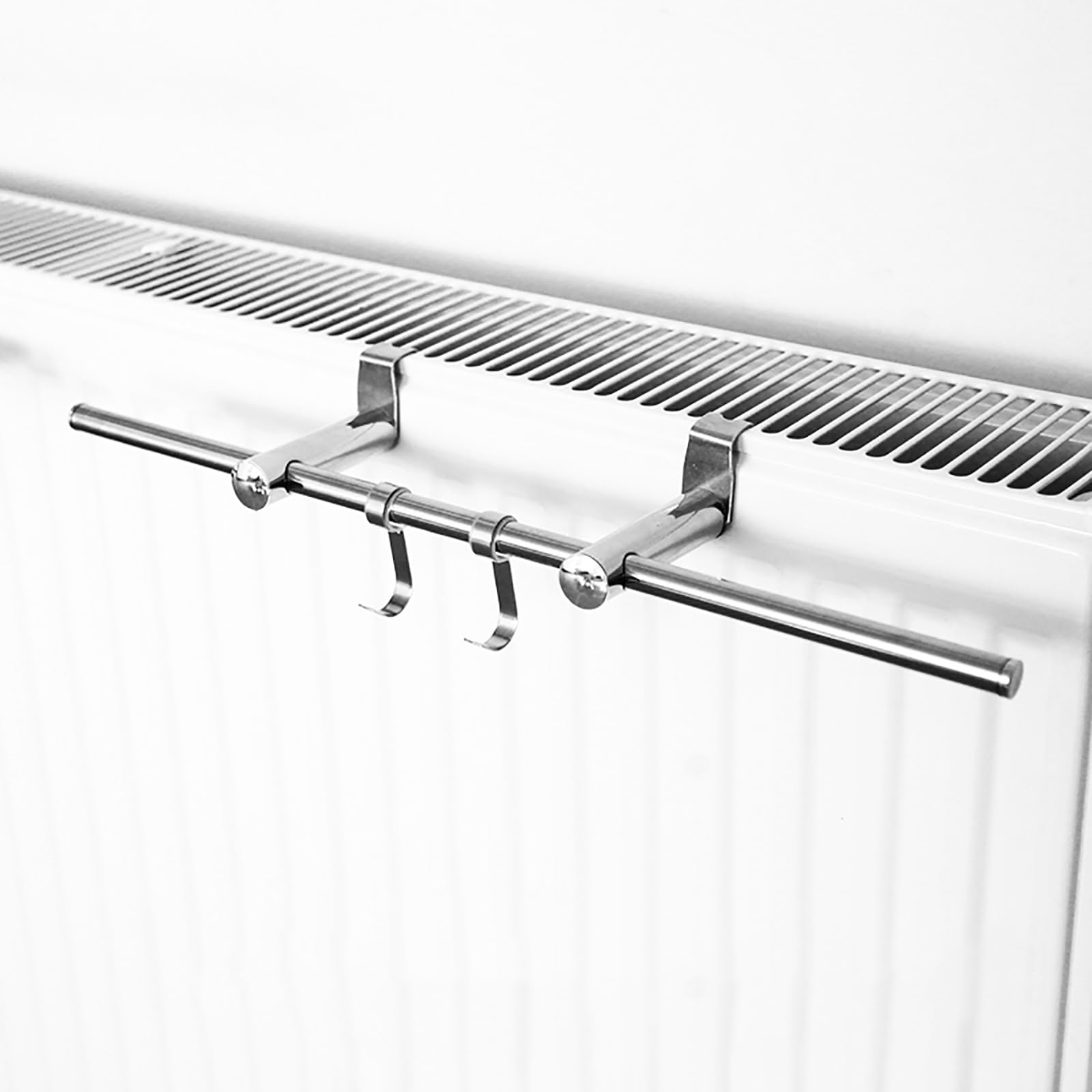 Adjustable Over Radiator Towel Rail, Anti-rust Stainless Steel Towel Hanger with No Drilling, Over-Door & Radiator Clothes Drying Rack for Bathroom, Toilet, Hotel(50cm)