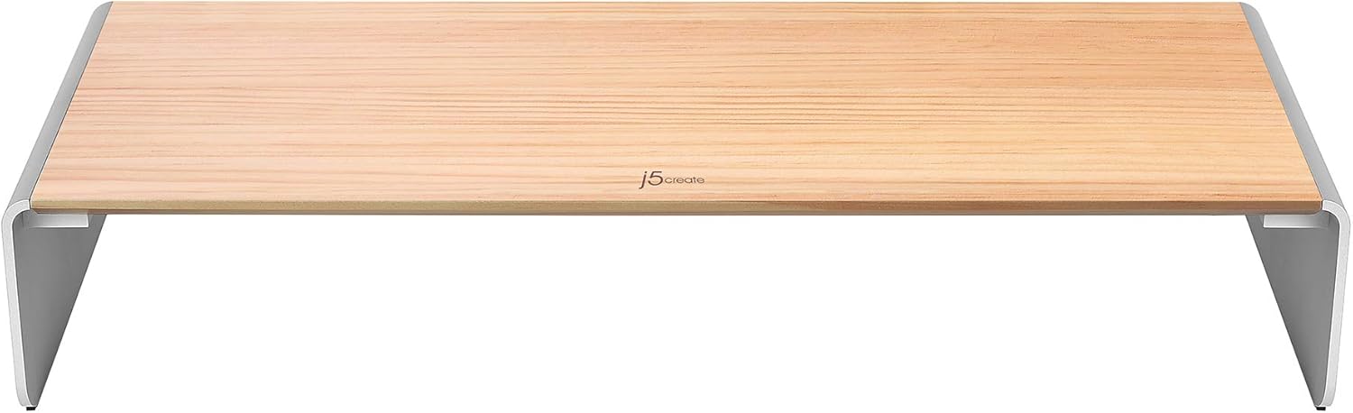 J5 Create Wooden Screen Stand with Docking Station