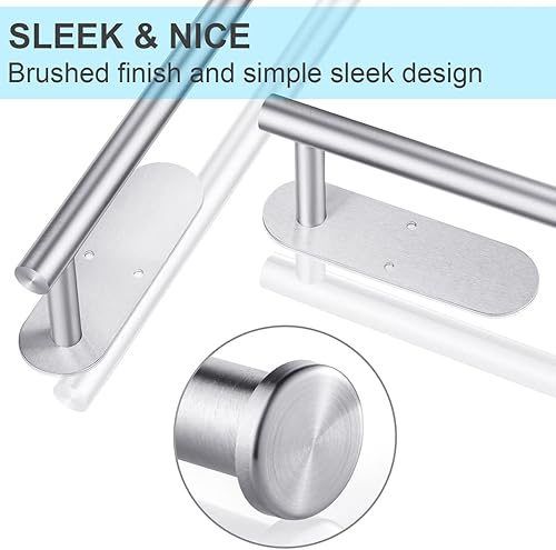 Miniatura 6 de Paquete de 2 soportes para toallas de papel debajo del gabinete, soporte de pared de acero inoxidable para cocina, baño, RV, toallero de papel con