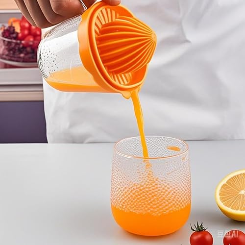 Miniatura 3 de Escariador manual naranja de la rotación del exprimidor del limón anaranjado de los exprimidores de la mano con el colador y el envase