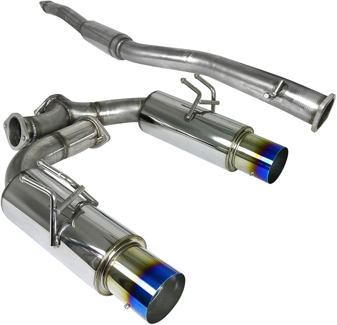 Carpartsinnovate For 08-15 Mitsubishi Lancer EVO 10 Titanium Burnt Tip