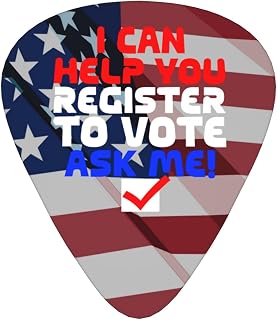 I Can Help You Register To Vote Durable 12 Pack Guitar Music Accessories Master Melodies