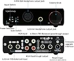 Topping L50 NFCA Balanced Headphone Amp, TRS/RCA to 6.35mm/4-Pin-XLR Headphone Amps, 3500mW×3500mW Headphone Amplifier, TRS/RCA Passthrough Output Amplifiers for IEMs/Headphones (Black)