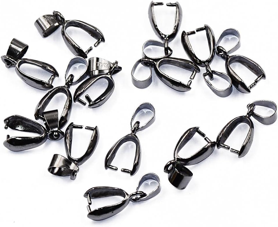 20Pcs 0.78 Inch Pendant Pinch Bails Connector Clasps Jewelry FindingsCrafts|Beads & Jewelry Making|Jewelry Findings|Jewelry Connectors & Bails