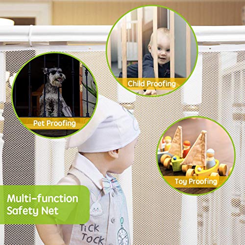 Treppen Schutznetz, 300x 77cm Treppengeländer Sicherheitsnetz,Sicherheitsnetz,Safety Net,Baby Balkonnetz,Treppe Geländer Zaun Mesh,Sicherheitsnetz für Kinder,schutznetz treppe,für Babys und Haustiere