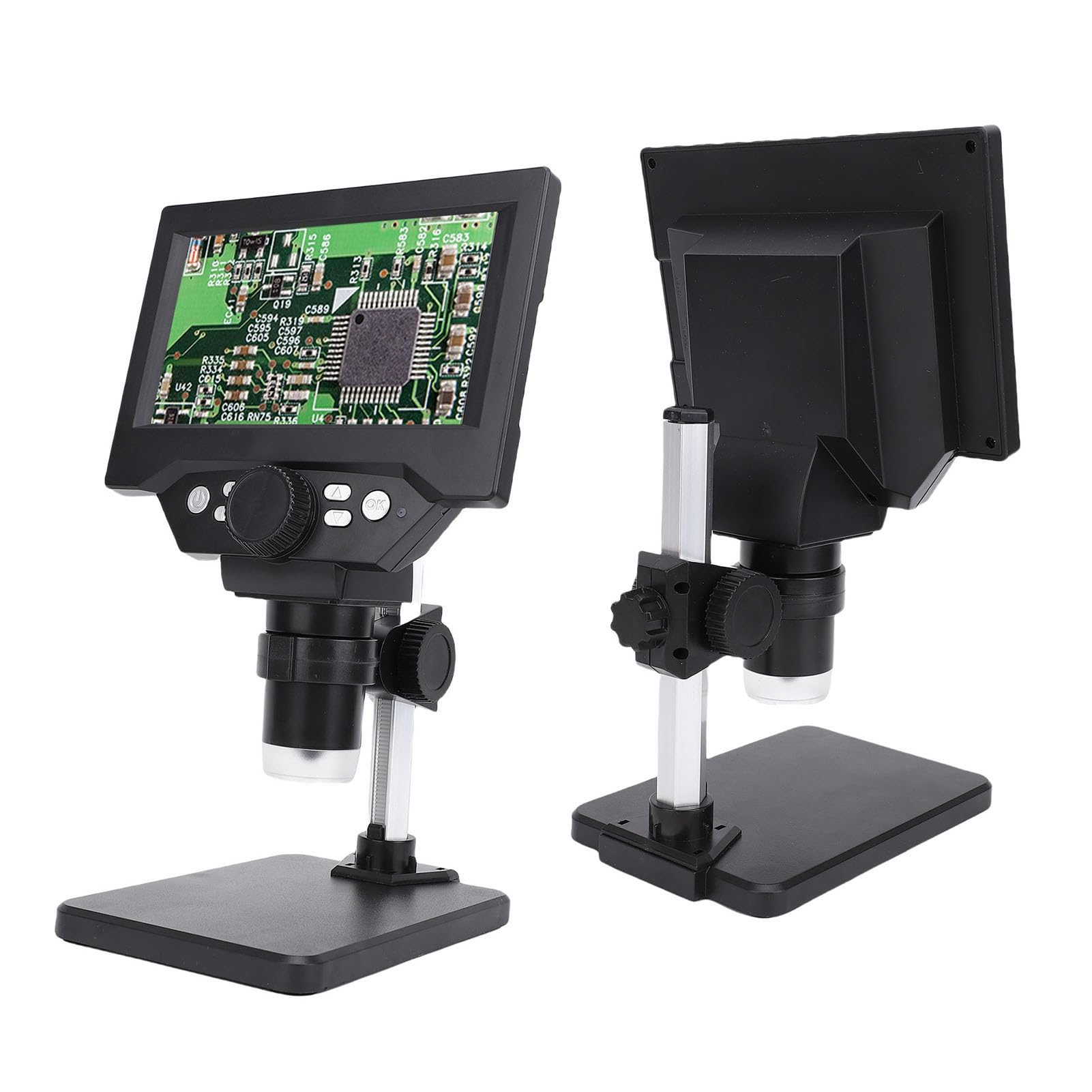 Microscopio Digital 5.5in 1000X, Ampliador de Monedas 12MP con