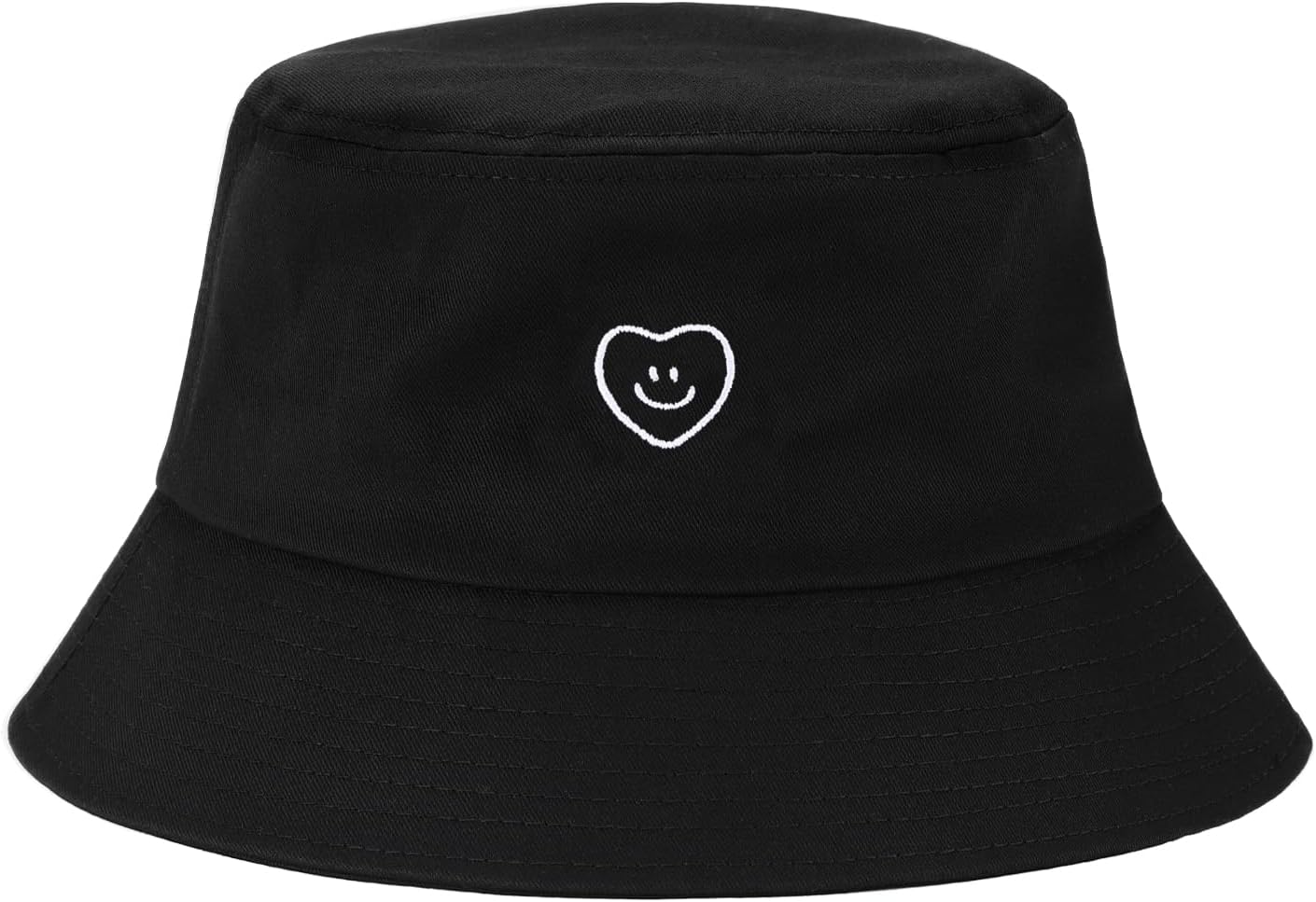 Fashion Embroidered Bucket Hat Cotton Summer Beach Sun Hat for Women Men Teen