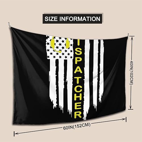 Miniatura 5 de Qauirfe Tapiz con diseño de bandera estadounidense de color dorado y amarillo con el número 911 para colgar en la pared sala de estar dormitorio