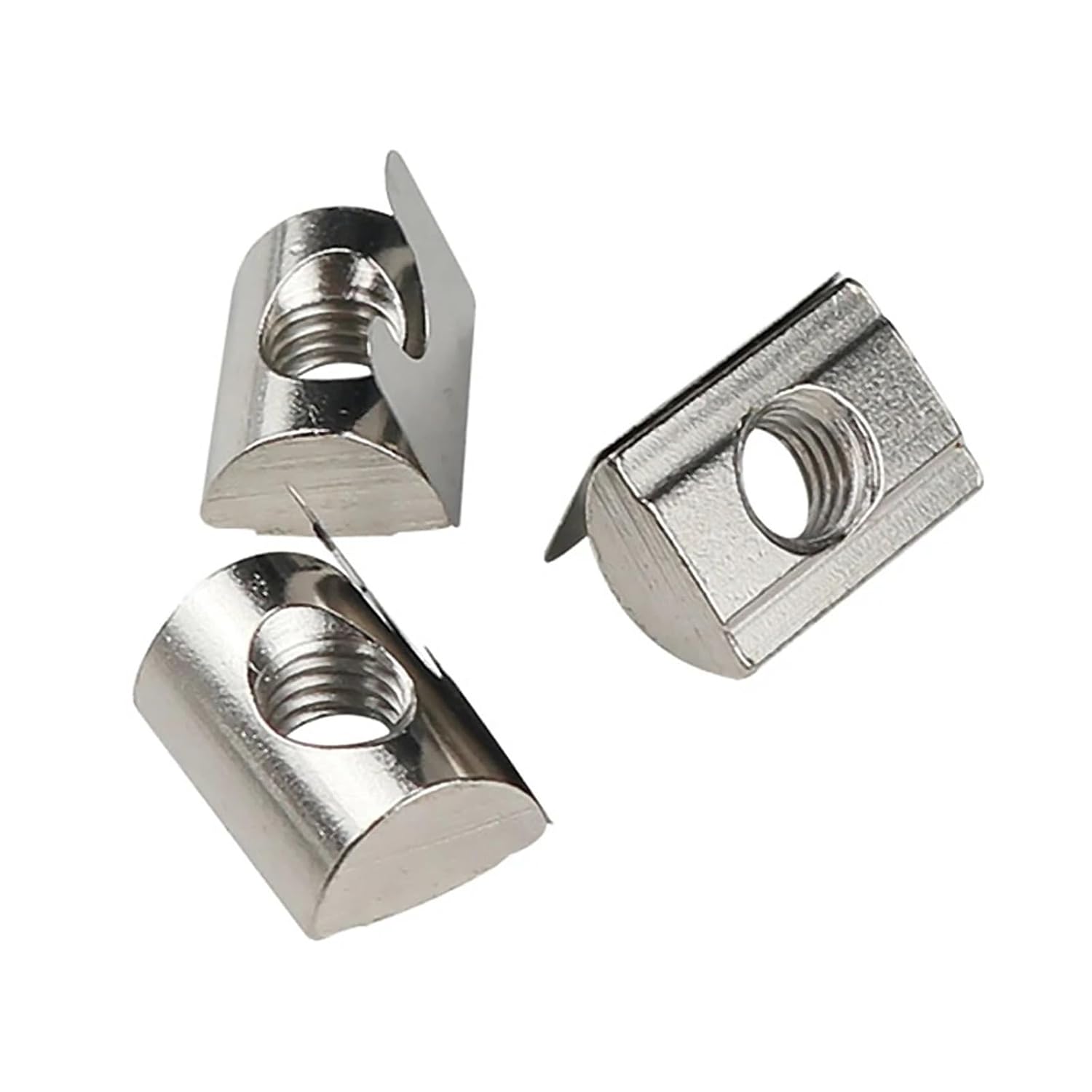 50Pcs/Lot M4 M5 M6 M8 Shrapnel Nut Block Drop in Sheet Spring Nuts for 2020 3030 4040 4545 Aluminum Extrusion Profile(20-M4)