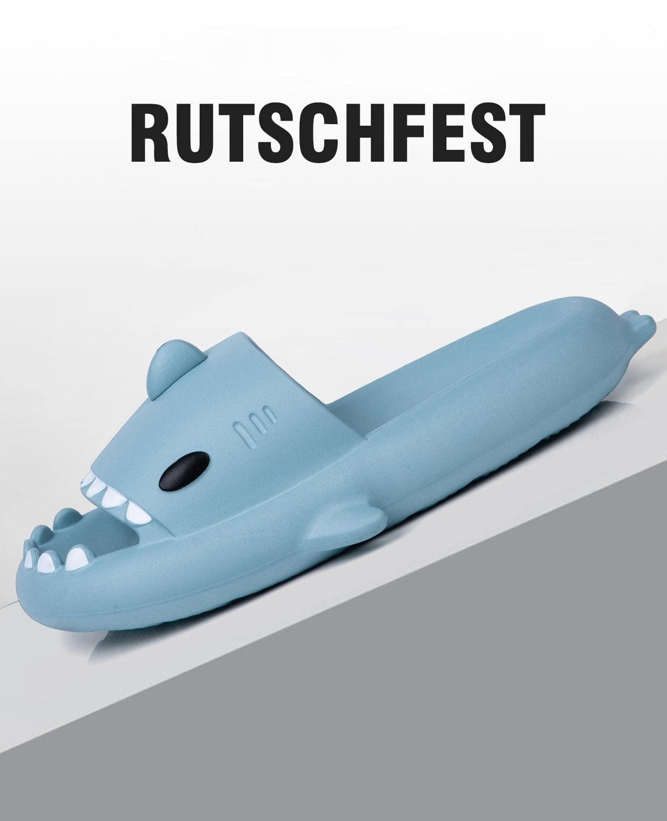 SAGUARO Claquettes Requin Femme Homme, Chaussons de Maison Piscine et Plage Confortable Enfant, Pantoufles de Bain et Douche Antidérapantes, Chaussures de Requin