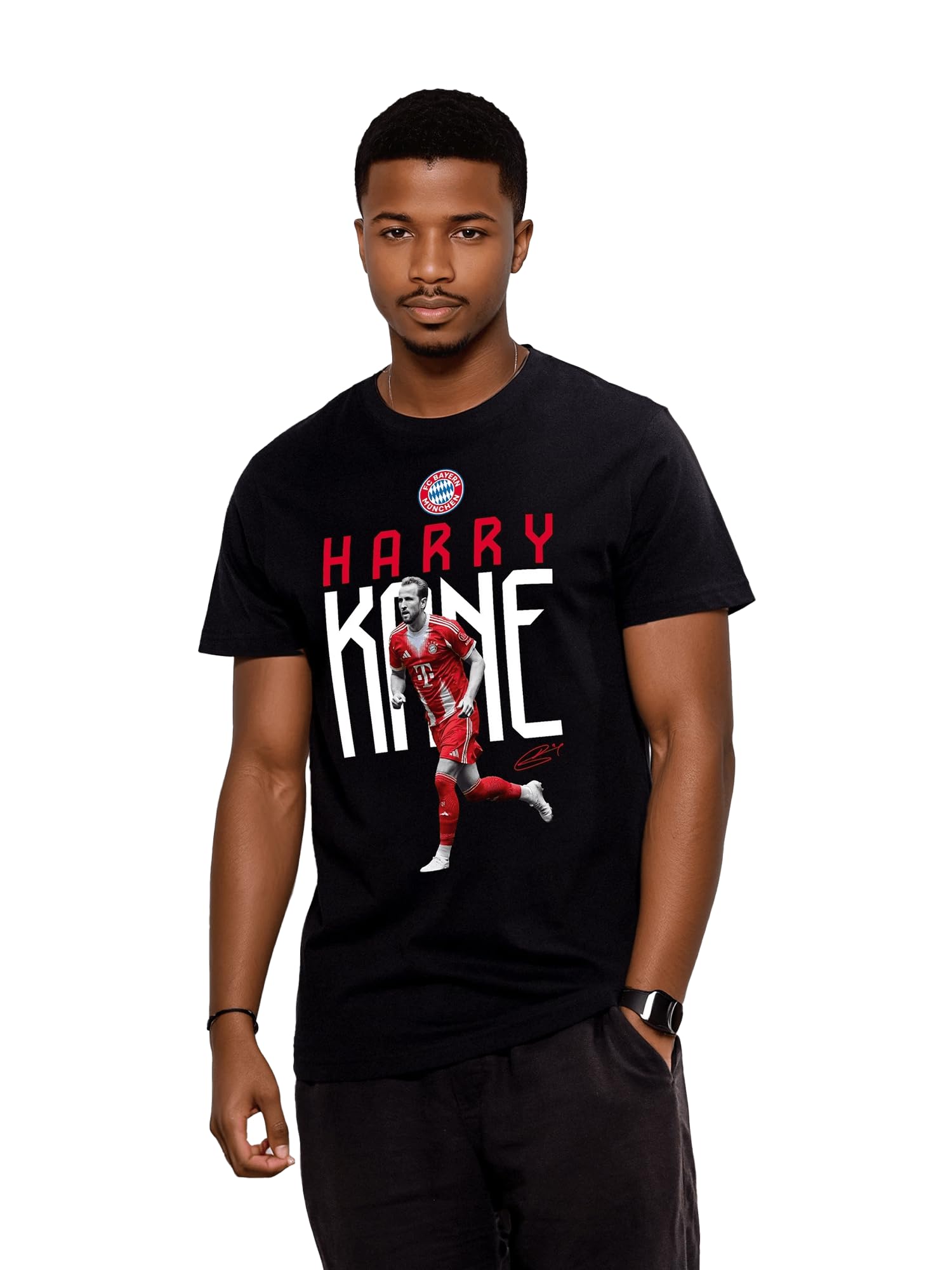 FC Bayern München Unisex T-Shirt Kane Harry Kané Shirt, black, XL
