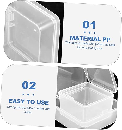 Miniatura 2 de Totority Cajas de almacenamiento, 15 unidades, organizadores de piezas pequeñas, estuche de plástico para almacenamiento de pastillas de tornillo