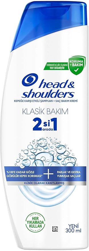 Head & Shoulders Klasik Bakım 2'si 1 Arada Kepeğe Karşı Etkili Şampuan 300ml