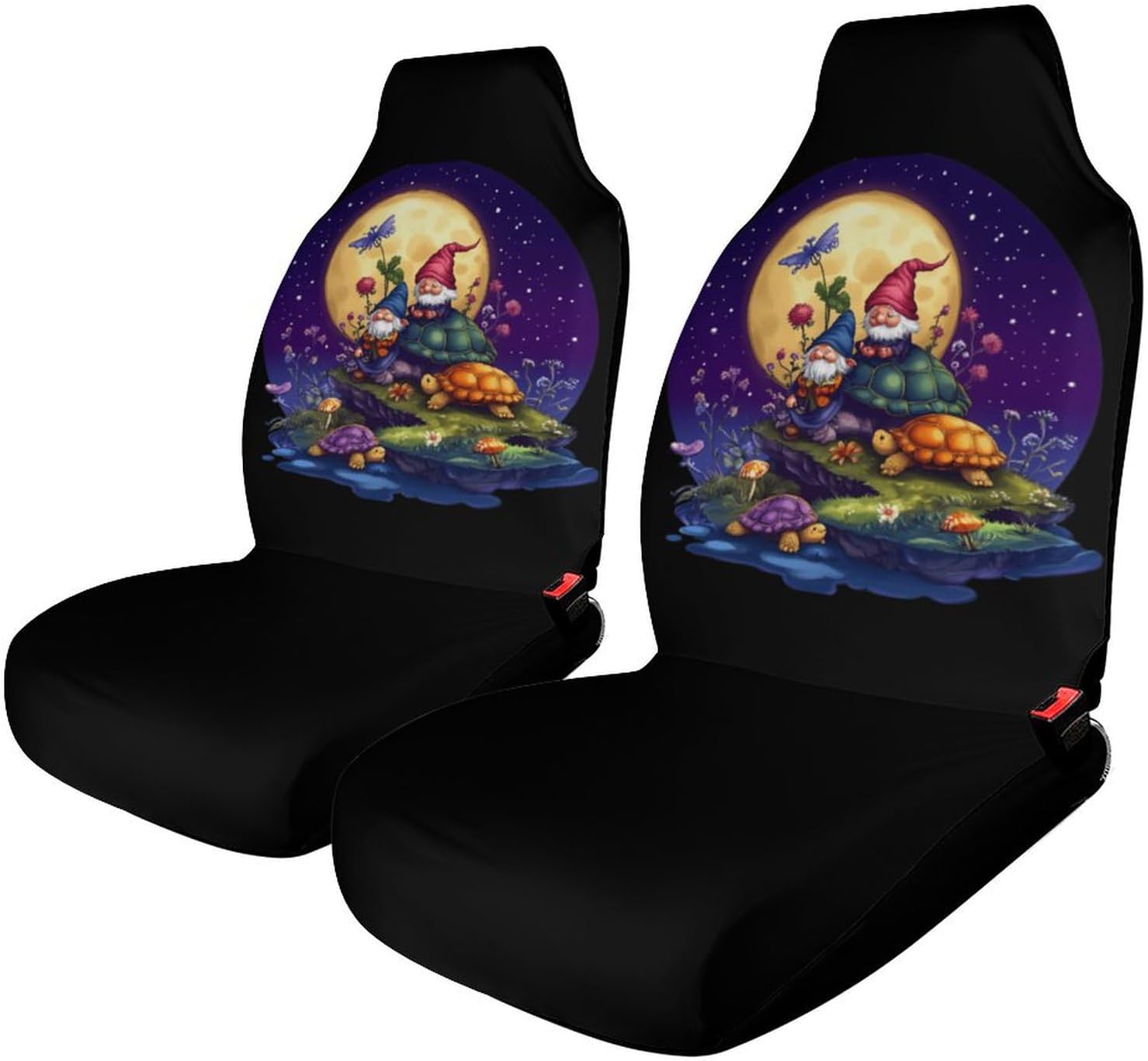 Gnomes Moon Car Seat Covers Universal Car Front Seats Protector Auto Interior Accessories 2PCS