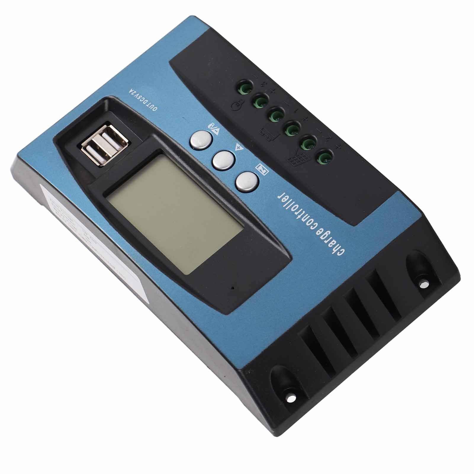 Regolatore di carica solare 40A Scarica 10A 12V 24V Identificazione automatica intelligente Regolatore pannello solare MPPT con doppia porta di uscita USB 5V 2.5A Display LCD (60A)