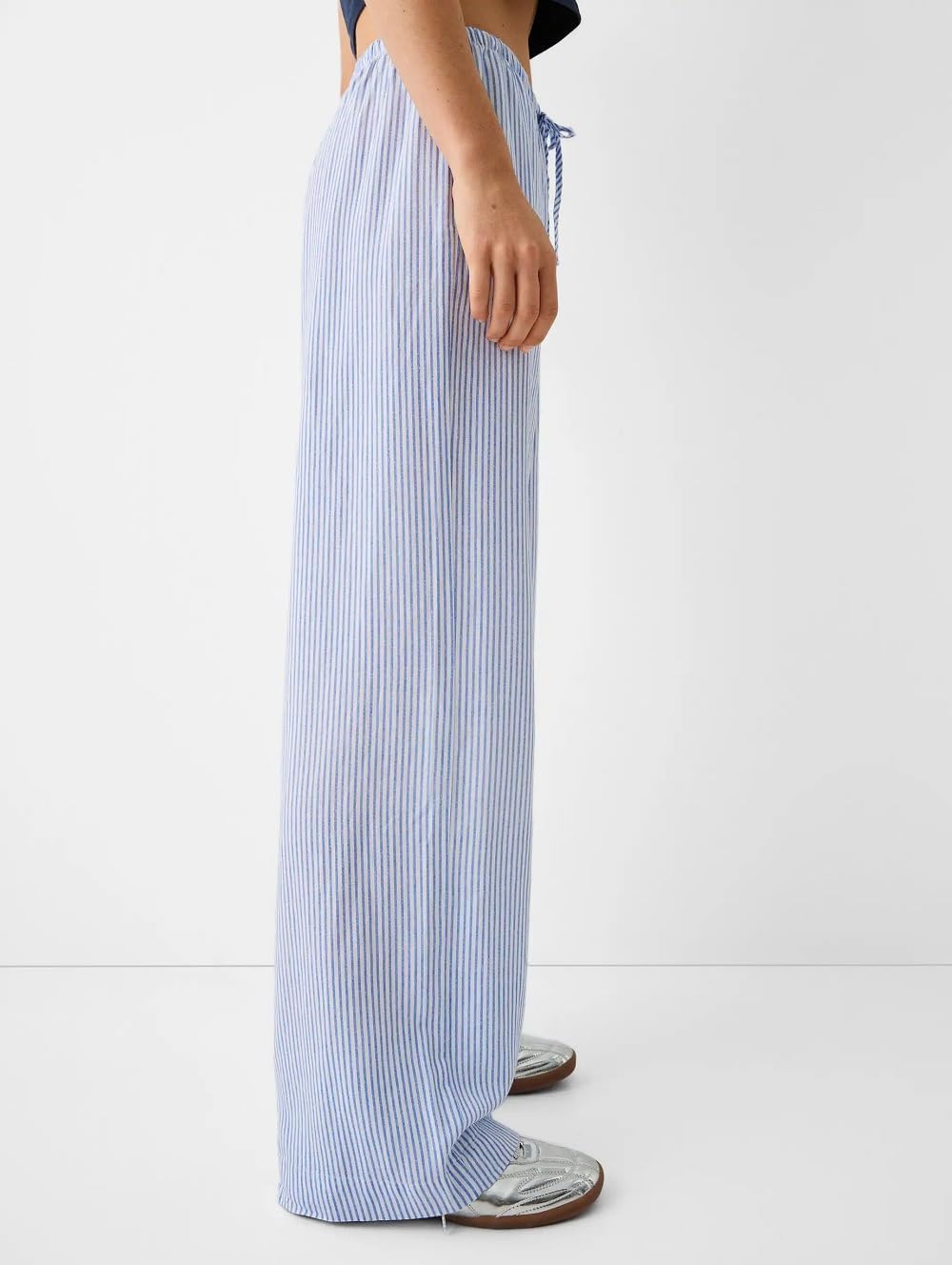 Lordree Women Drawstring Striped Pants High Waist Wide Leg Lounge Pants Casual Relaxed Fit Pajama Bottoms Y2k Streetwear - Image 6