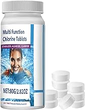 80g Pool Cleaning Tablets,Multifunctional Pool Clean Tablets,Multifunctional Chlorine Tabl/ets for Hot Tub,P/ool Clean Tabl/es,Dispenser Tab/lets for Swimming,Cleaning Tab/lets for Inflatable Spas