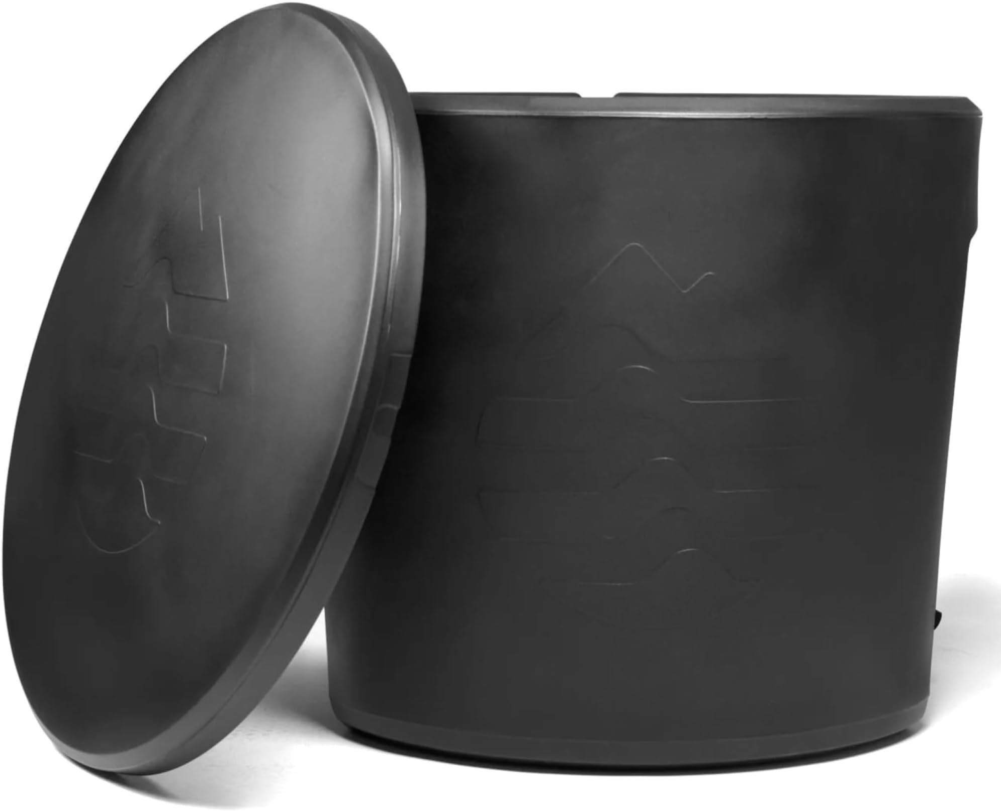 Ice Barrel Bathtub (300 Model) - Insulated Freestanding Cold Therapy Training Cold Tub for Athletes with Built in Chiller Ports – Portable Bath Tub Adult Spa for Ice Baths and Soaking (Black)