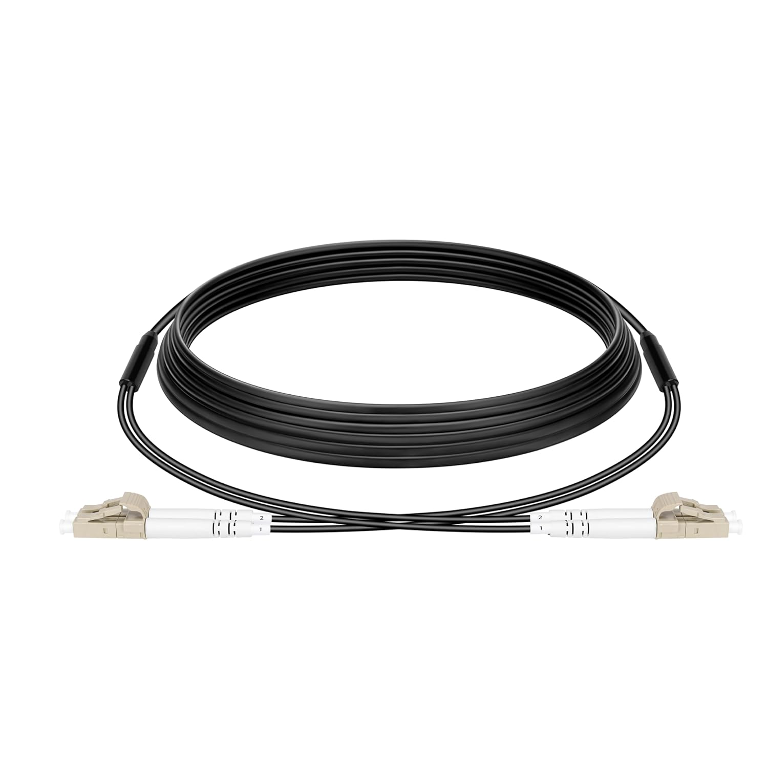 LC to LC Fiber Optic Cable Internet 150m/492ft,TPU Armored Multimode Fiber Patch Cable 2 Core 50/125um OM3 Outdoor Fiber Patch Cable OD-4mm,UPC Duplex Fiber Optic Cable