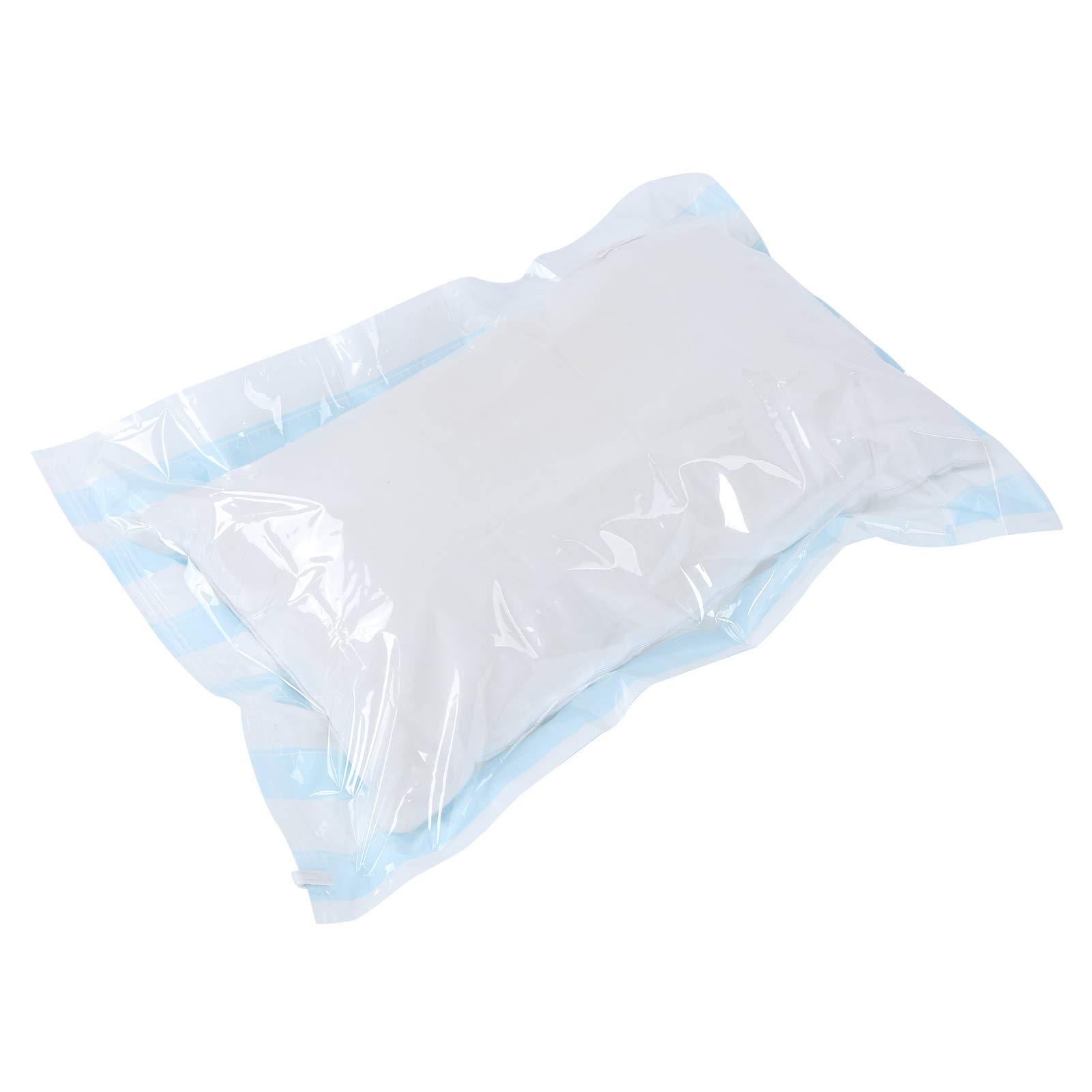 Sacchetti di conservazione sottovuoto riutilizzabili per viaggi, sacchetti per compressione di vestiti, coperte e trapunte con ingresso d’aria da 3,5 cm, chiusura con doppia cernie (80 * 60 cm)