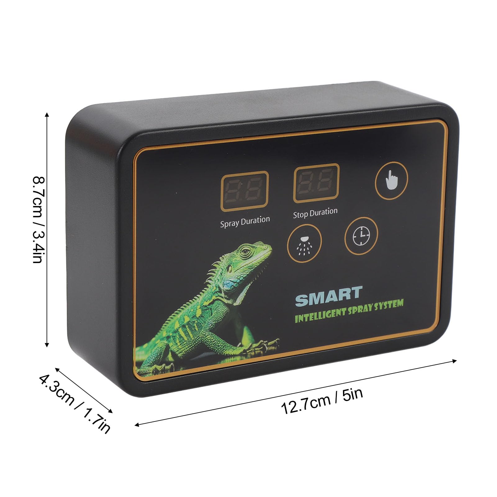 banapoy System Automático Nebulización Reptiles, Humidificador Silencioso para Reptiles DC 5V con Temporizador y Boquillas Ajustables 360° y Control Táctil para Plantas Serpiente (Enchufe de la UE)