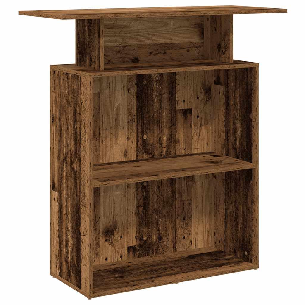 Hothingwell Ufficio Ricezione Legno D Ingenierie 100x40x104 Cm | Etagere Integree, Bancone Alto, Pannelli Laterali, Per Ufficio Hotel Clinique