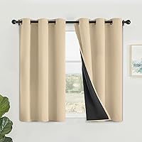Vista 82 de SimpleHome - Cortinas opacas 100% para recámara, cortinas de ventana con ojales beige, con aislamiento térmico, cortinas de oscurecimiento
